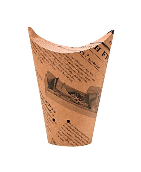 Indelis užkandžiams „OLDNEWS“, uždaromas, popierinis, D 60 mm, H 160 mm, 50 vnt.