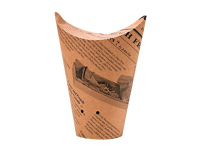 Indelis užkandžiams OLDNEWS, uždaromas, popierinis, D 60mm, H 160mm, 50 vnt