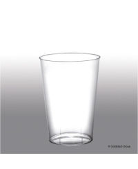 Vienkartinės stiklinės MOON, 230/200 ml,  PS, skaidrios, 25 vnt