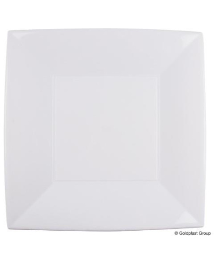 Vienkartinės lėkštės „NICE“, PP, baltos, 29x29 cm, 12 vnt.