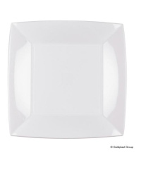 Vienkartinės lėkštės NICE,  PP, baltos, 23x23 cm, 15 vnt.