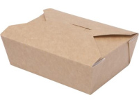 Vienkartinė dėžutė maistui Lunch, šv. ruda, popierius, 11 x 9 x 5 cm, 50 vnt