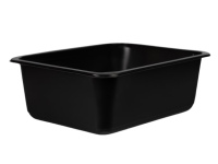 Vienkartiniai indeliai,  užlydomi, juoda, PP,  227 x 178 x 80 mm, 320 vnt