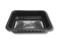 Vienkartiniai indeliai SEAL, 1 dalies, užlydomi, juoda, PP  227 x 178 x 50 mm, 80 vnt