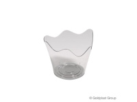 Vienkartiniai furšetiniai indeliai  RAIN, PS, skaidrūs,  90 ml, D 5,5 cm,  H 6,5 cm, 25 vnt.