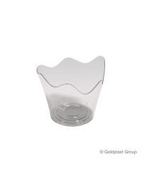 Vienkartiniai furšetiniai indeliai  RAIN, PS, skaidrūs,  90 ml, D 5,5 cm,  H 6,5 cm, 25 vnt.