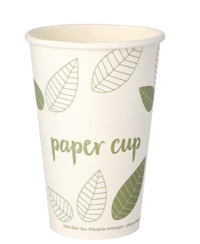 Vienkartiniai puodeliai, be plastiko, popierius, 300 ml, D 8 cm, 50 vnt