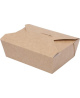 Vienkartinė dėžutė maistui LUNCH, šv. ruda, popierius, 20 x 14 x 6,5 cm, 50 vnt