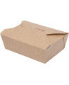 Vienkartinė dėžutė maistui LUNCH, šv. ruda, popierius, 20 x 14 x 6,5 cm, 50 vnt