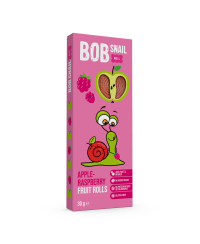 Vaisių obuolių ir aviečių suktinukai BOB SNAIL , 30 g