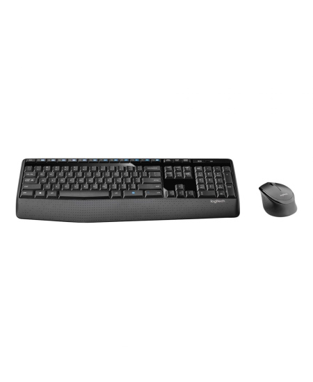 Logitech MK345 Keyboard and Mouse Set, Wireless, Mouse included, Batteries included, US, Wireless connection, USB, Black