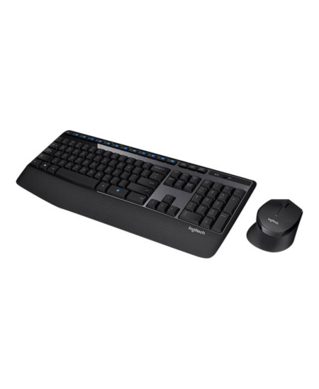 Logitech MK345 Keyboard and Mouse Set, Wireless, Mouse included, Batteries included, US, Wireless connection, USB, Black