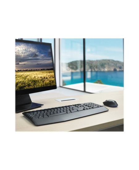 Logitech MK345 Keyboard and Mouse Set, Wireless, Mouse included, Batteries included, US, Wireless connection, USB, Black