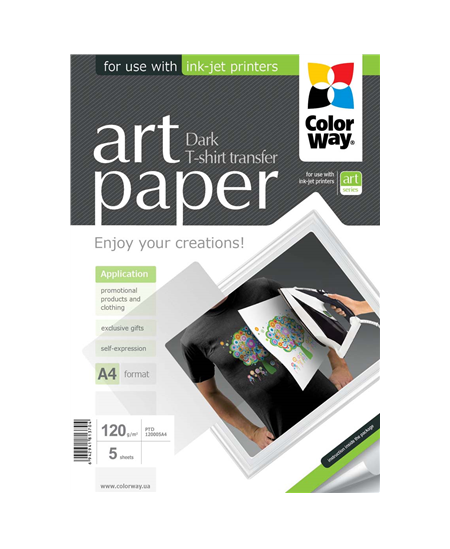 ART T-shirt transfer (dark) | 120 g/m² | A4 | A4 | Photo Paper