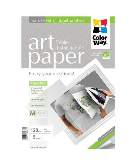ART | 120 g/m² | A4 | Photo Paper T-shirt transfer (white)