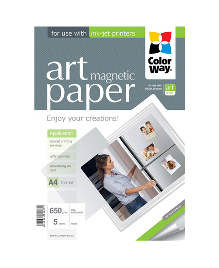 ColorWay ART Matte Magnetic Photo Paper White A4 A4 650 g/m²
