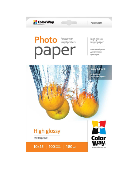 Photo Paper 100 pc. | PG1801004R | 180 g/m² | 10 x 15 cm | Glossy