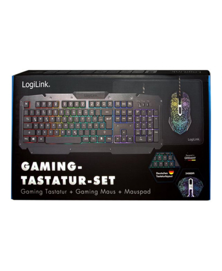 Logilink ID0185 Keyboard, Mouse and Pad Set, Mouse included, DE
