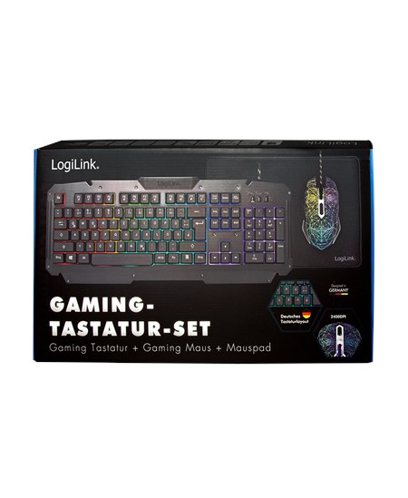 Logilink ID0185 Keyboard, Mouse and Pad Set, Mouse included, DE