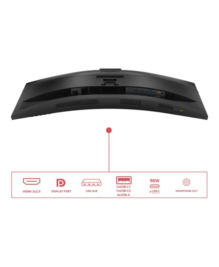 AOC CU34E4CW Curved 34" 3440x1440/21:9/350cd/m2/4ms HDMI, DisplayPort, USB, Audio out | AOC