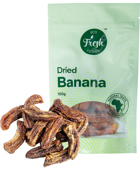 Natūralūs džiovinti bananai be cukraus TROPICKS, 100 g