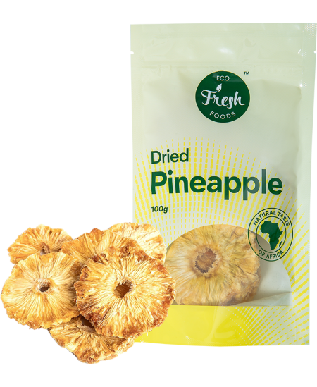 Natūralūs džiovinti ananasai be cukraus TROPICKS, 100 g