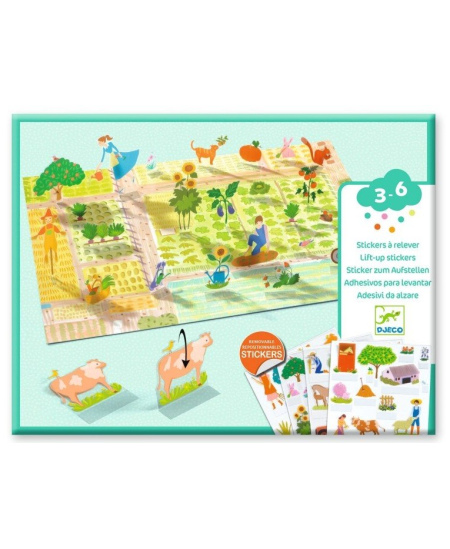 Daugkartiniai pakeliami 3D lipdukai DJECO Ūkis