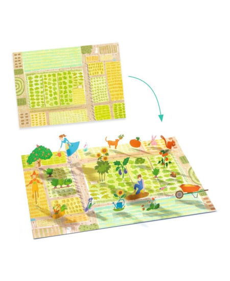 Daugkartiniai pakeliami 3D lipdukai DJECO Ūkis