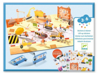 Daugkartiniai pakeliami 3D lipdukai DJECO Transportas