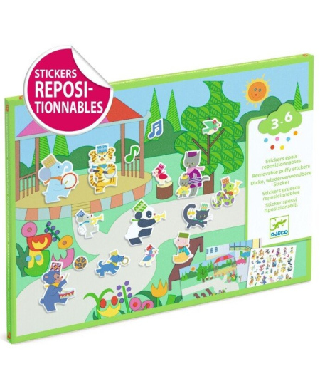 Daugkartiniai stori lipdukai su pagrindu DJECO Karnavalas