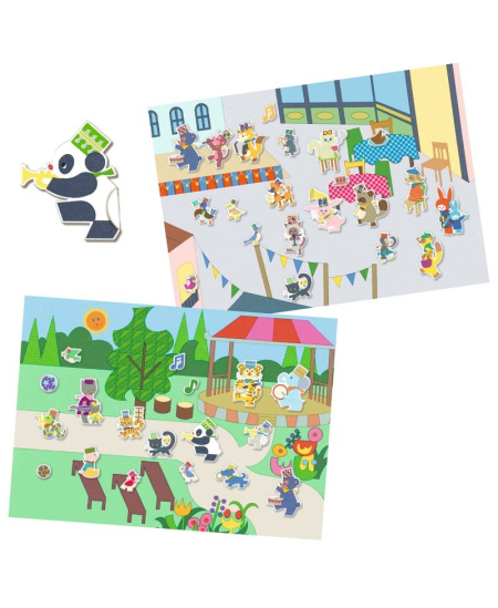 Daugkartiniai stori lipdukai su pagrindu DJECO Karnavalas