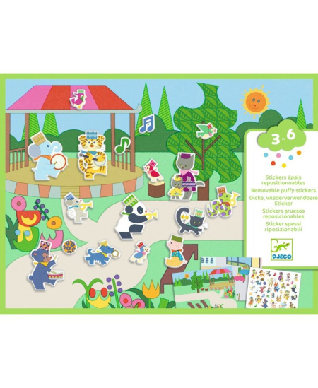 Daugkartiniai stori lipdukai su pagrindu DJECO Karnavalas