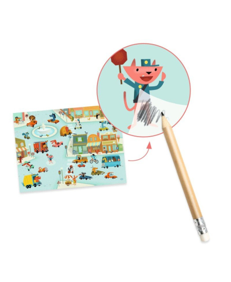 Užtrinami piešinukai DJECO Asfaltas