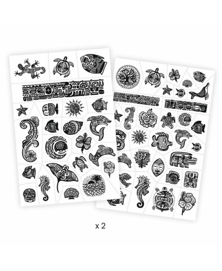 Kūno tatuiruočių rinkinys DJECO Polinezija