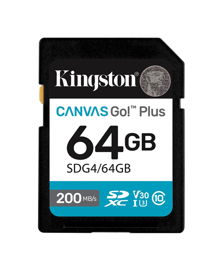 Kingston | Canvas Go! Plus | 64 GB | SD | Flash memory class Class 10, UHS-I, U3, V30