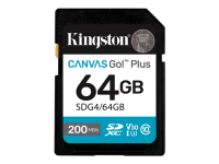 Kingston | Canvas Go! Plus | 64 GB | SD | Flash memory class Class 10, UHS-I, U3, V30