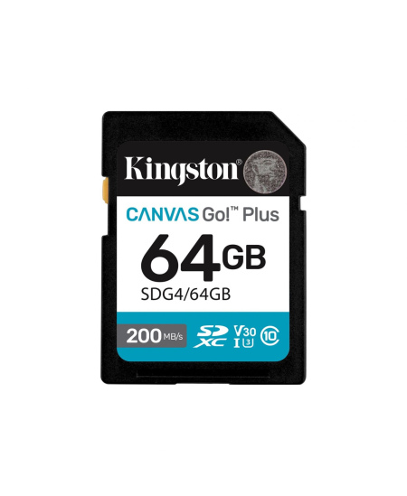 Kingston | Canvas Go! Plus | 64 GB | SD | Flash memory class Class 10, UHS-I, U3, V30