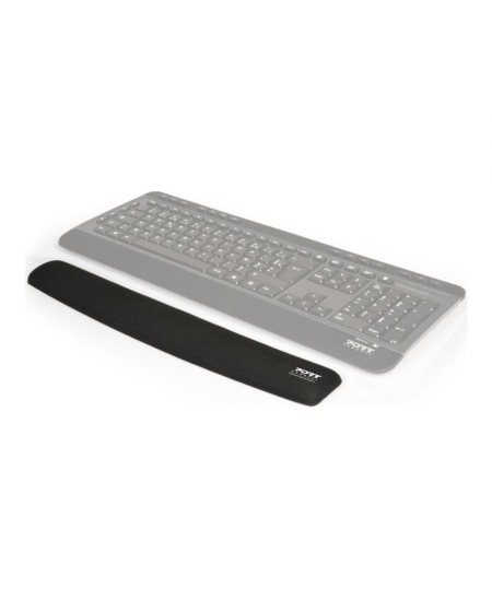 PORT CONNECT | Ergonomic wrist rest for keyboard | Backrest | 60 x 400 x 20 mm | Black