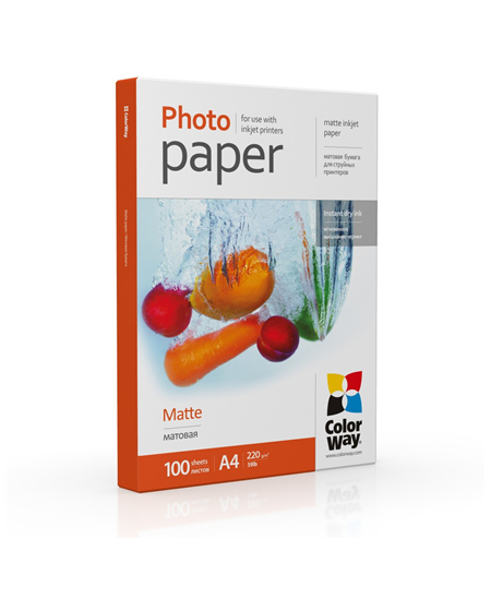 ColorWay Photo Paper PM220100A4  Matte, White, A4, 220 g/m²