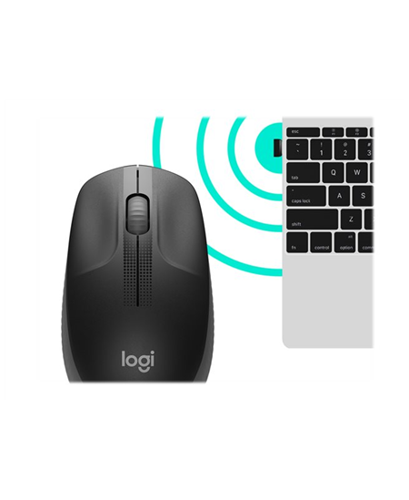 Logitech | Full size Mouse | M190 | Wireless | USB | Charcoal
