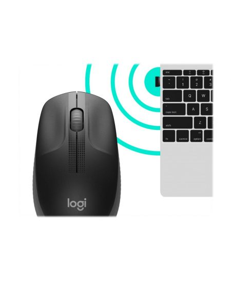 Logitech | Full size Mouse | M190 | Wireless | USB | Charcoal