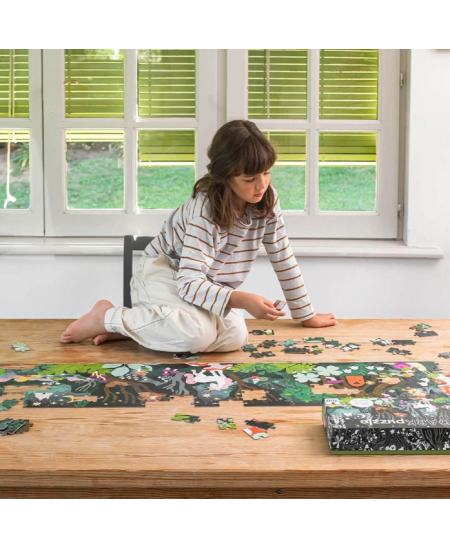 Tamsoje šviečianti dėlionė Apli Kids „Magiškas miškas“