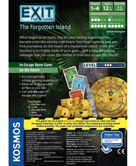 Mokslinis žaidimas Thames&Kosmos „EXIT The Forgotten Island“