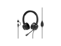 PORT CONNECT | USB Comfortable Stereo Office Microphone Headset | Built-in microphone | Wired | Black