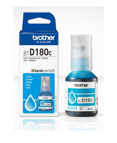 Brother BTD180C Rašalo papildymo buteliukas, Žydra