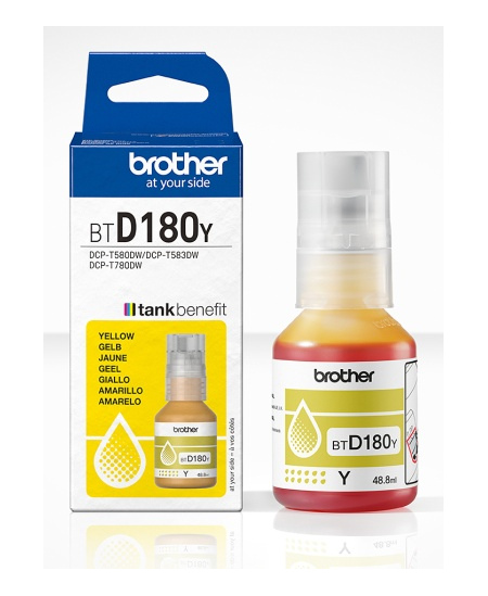 Brother BTD180Y Rašalo papildymo buteliukas, Geltona