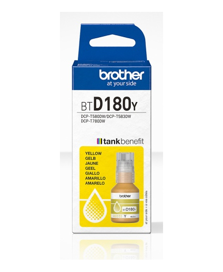 Brother BTD180Y Rašalo papildymo buteliukas, Geltona