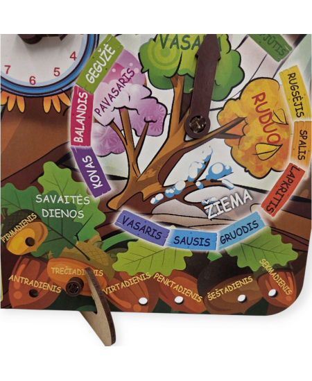 Medinis kalendorius „PUZZLEOK“, metų laikai, lietuviškas