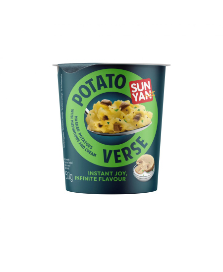 Bulvių košė SUN YAN POTATO VERSE su grybais, indelis, 50g