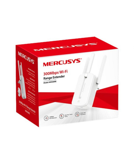 Mercusys Wi-Fi Range Extender MW300RE 802.11n, 2.4GHz, 300 Mbit/s, Antenna type 3xExternal